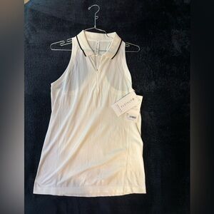 NWT Athleta White Momentum Polo Tanks